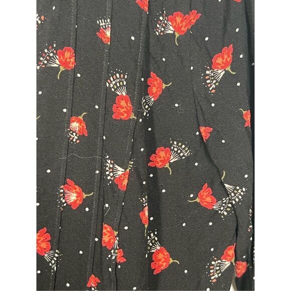 Free People Women’s Floral Tegan Printed Cutout Mini Dress Black Size 0 … - Picture 5 of 11
